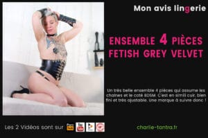 Lire la suite à propos de l’article Lingerie fetish Grey Velvet : le corset cuir & chaines.