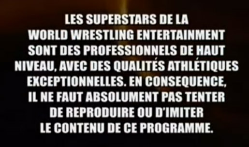 wwe avertissement