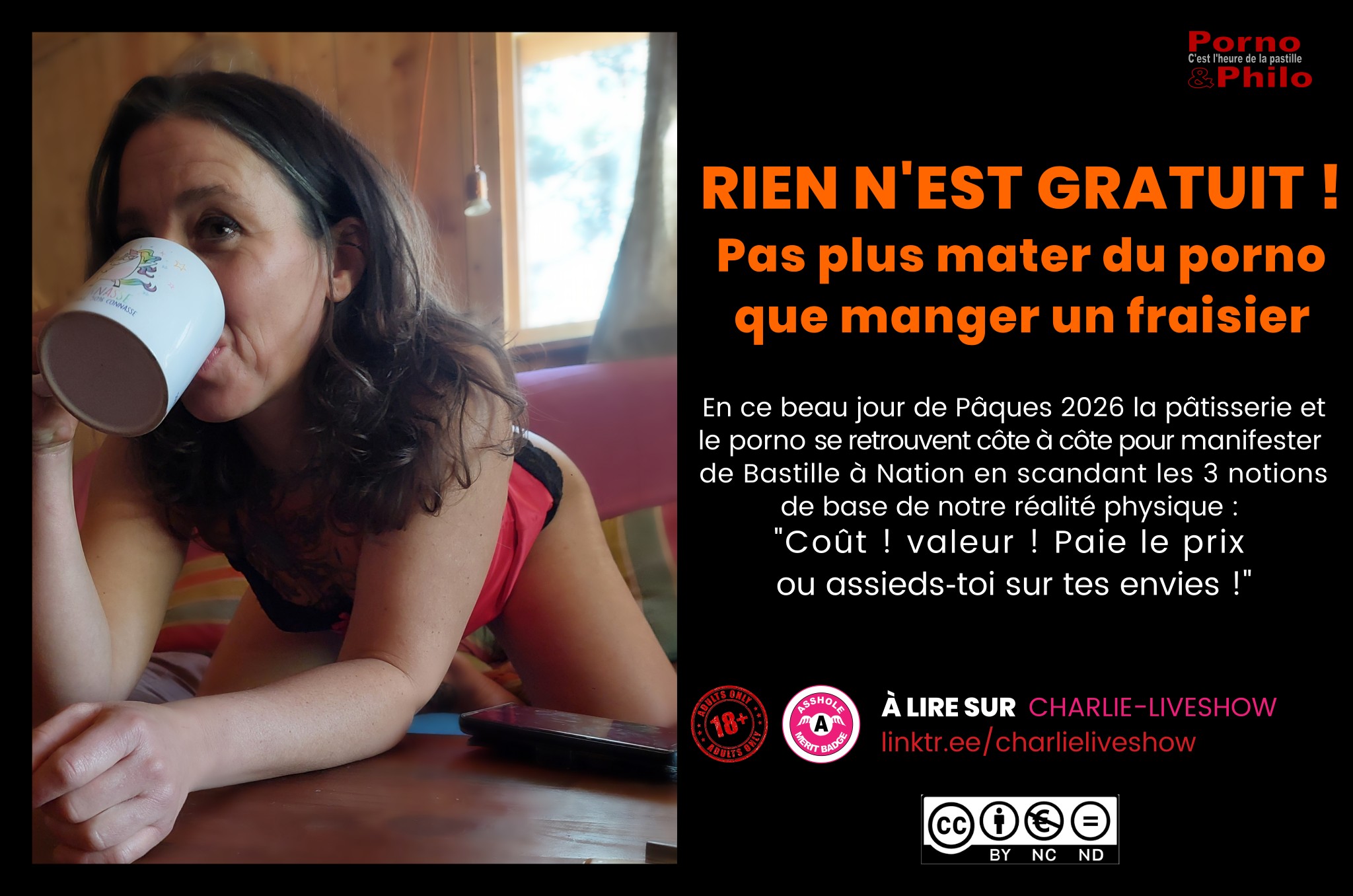 Rien n’est gratuit ! Pas plus mater du porno que manger un fraisier